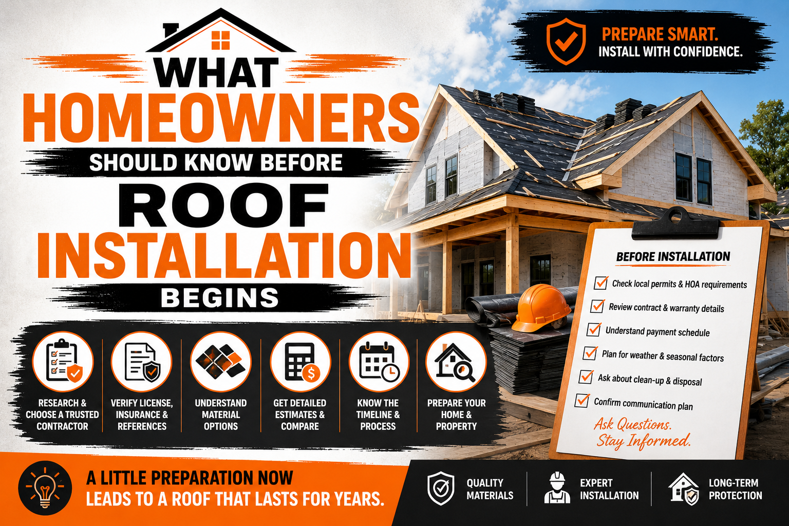 What Homeowners Should Know Before Roof Installation Begins