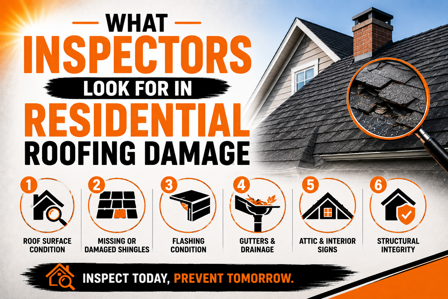 What Inspectors Look For in Residential Roofing Damage