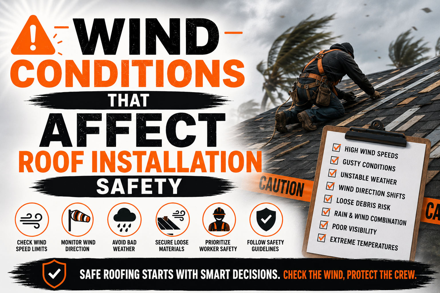 Wind Conditions That Affect Roof Installation Safety