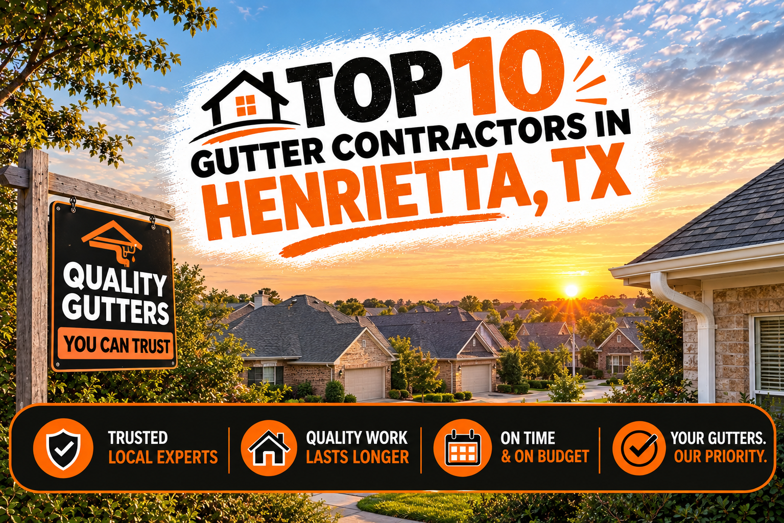 Top 10 Gutter Contractors in Henrietta, TX