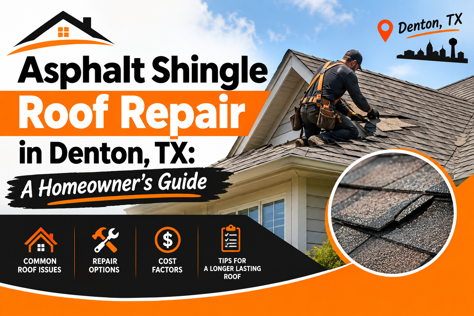 Asphalt Shingle Roof Repair in Denton, TX: A Homeowner's Guide