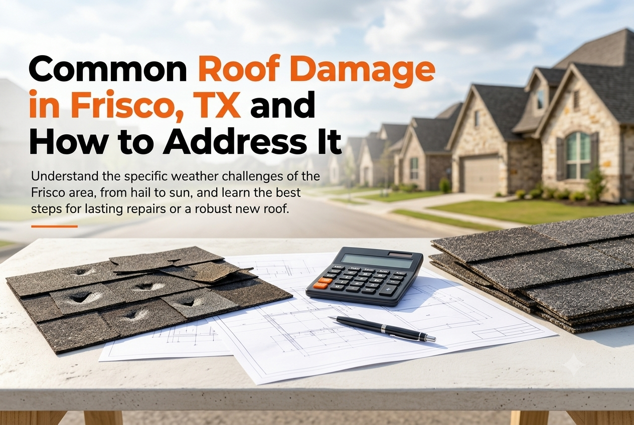 Common Roof Damage in Frisco, TX and How to Address It