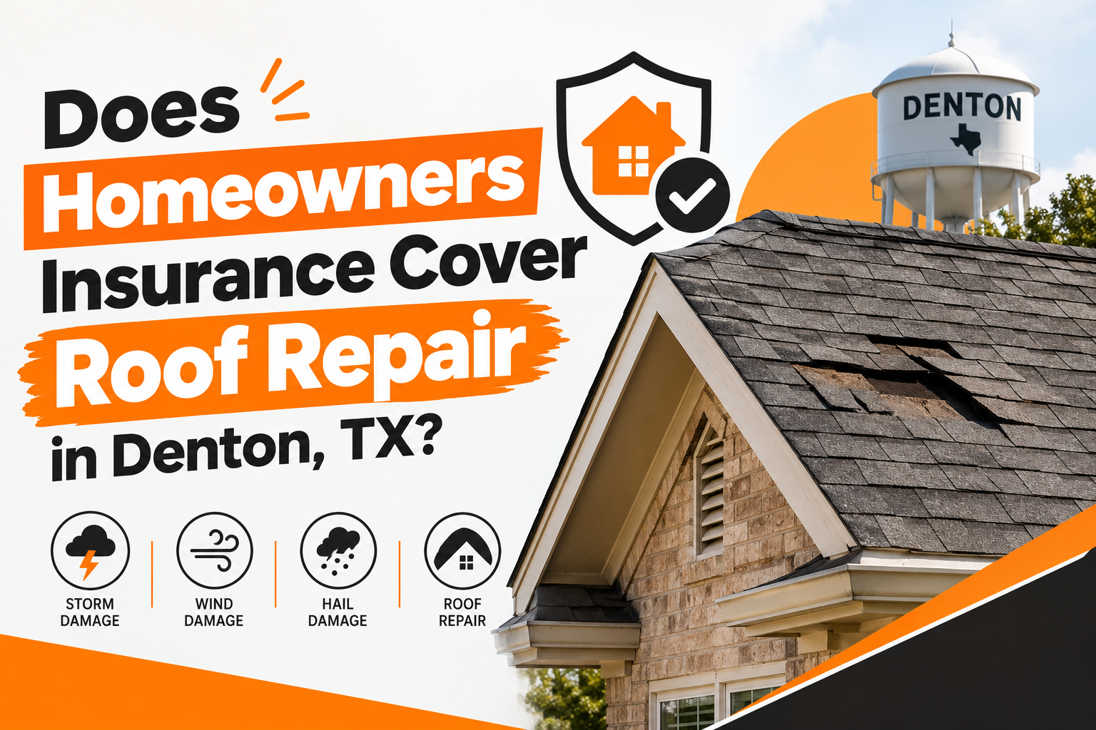 Does Homeowners Insurance Cover Roof Repair in Denton, TX?