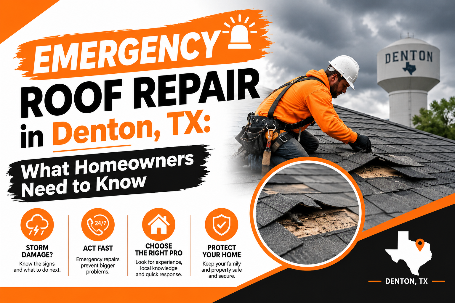 Emergency Roof Repair in Denton, TX: What Homeowners Need to Know