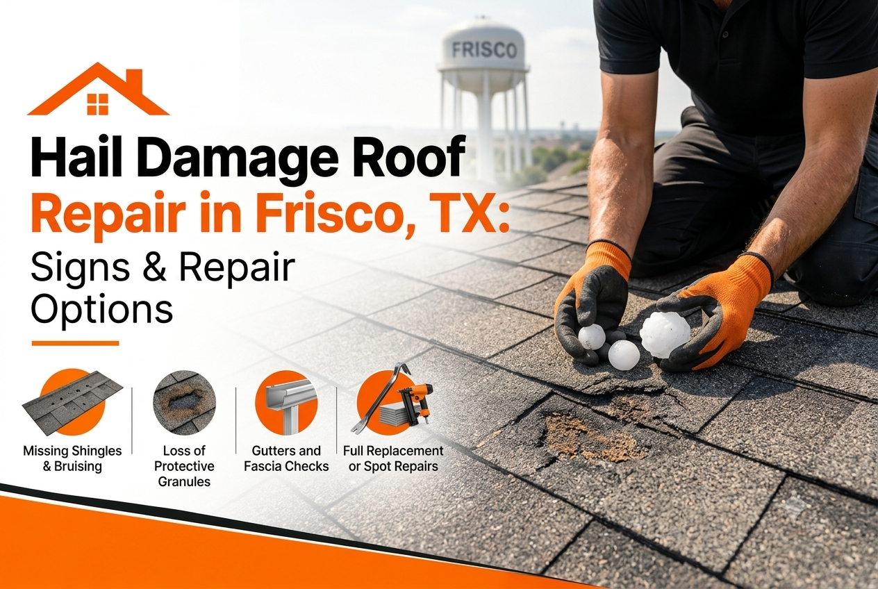 Hail Damage Roof Repair in Frisco, TX: Signs and Repair Options