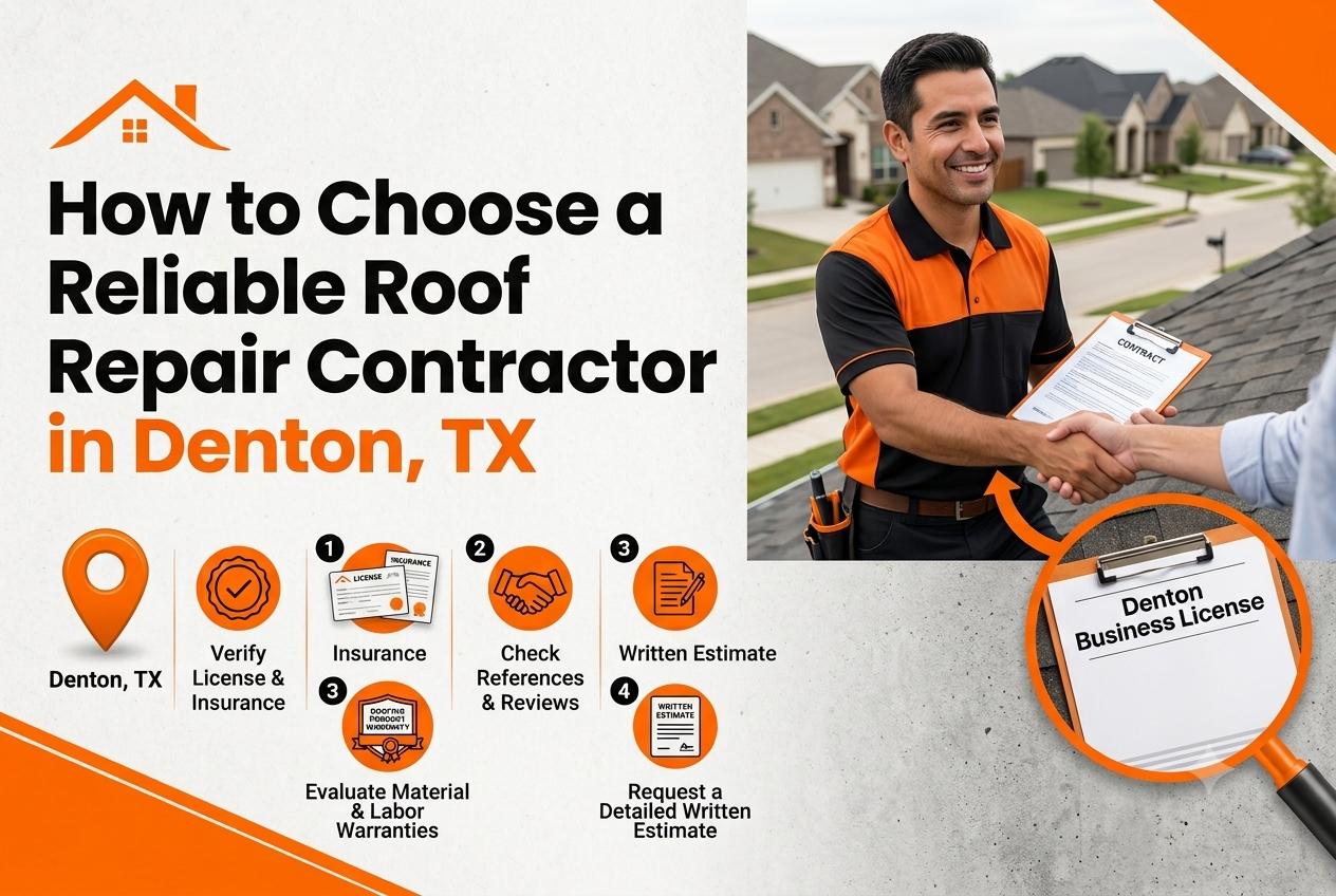 How to Choose a Reliable Roof Repair Contractor in Denton, TX