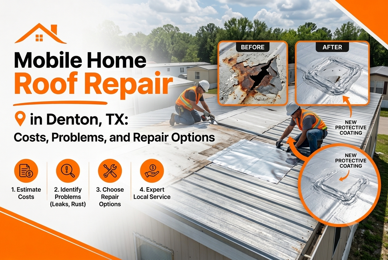 Mobile Home Roof Repair in Denton, TX: Costs, Problems, and Repair Options