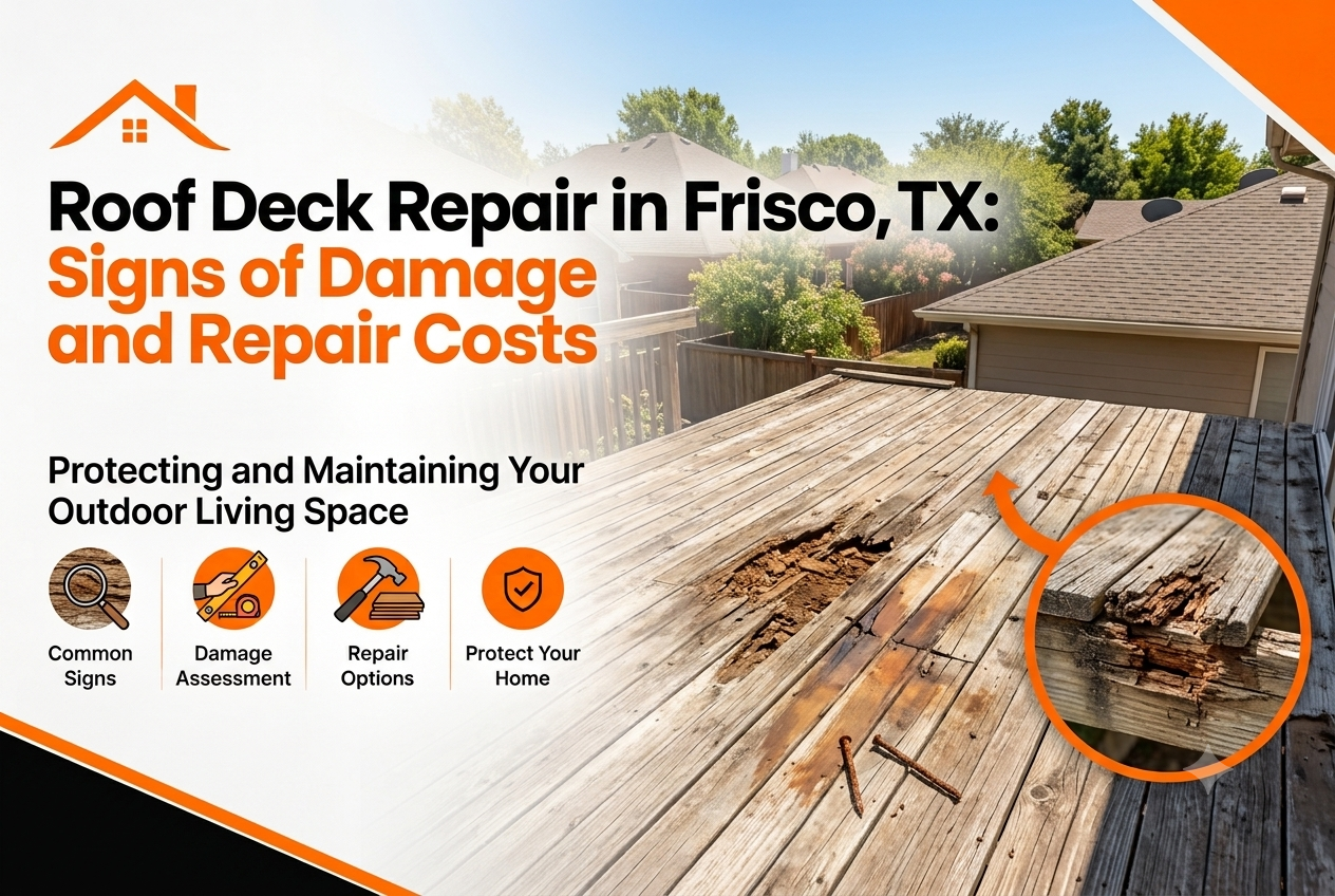 Roof Deck Repair in Frisco, TX: Signs of Damage and Repair Costs