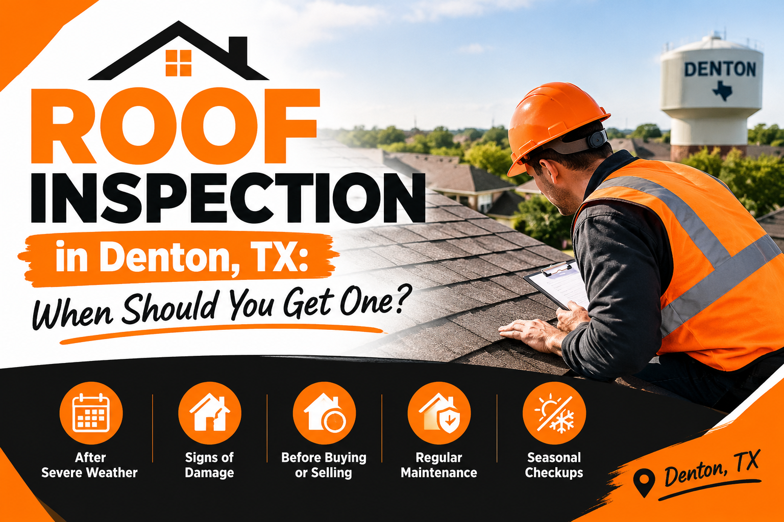 Roof Inspection in Denton, TX When Should You Get One
