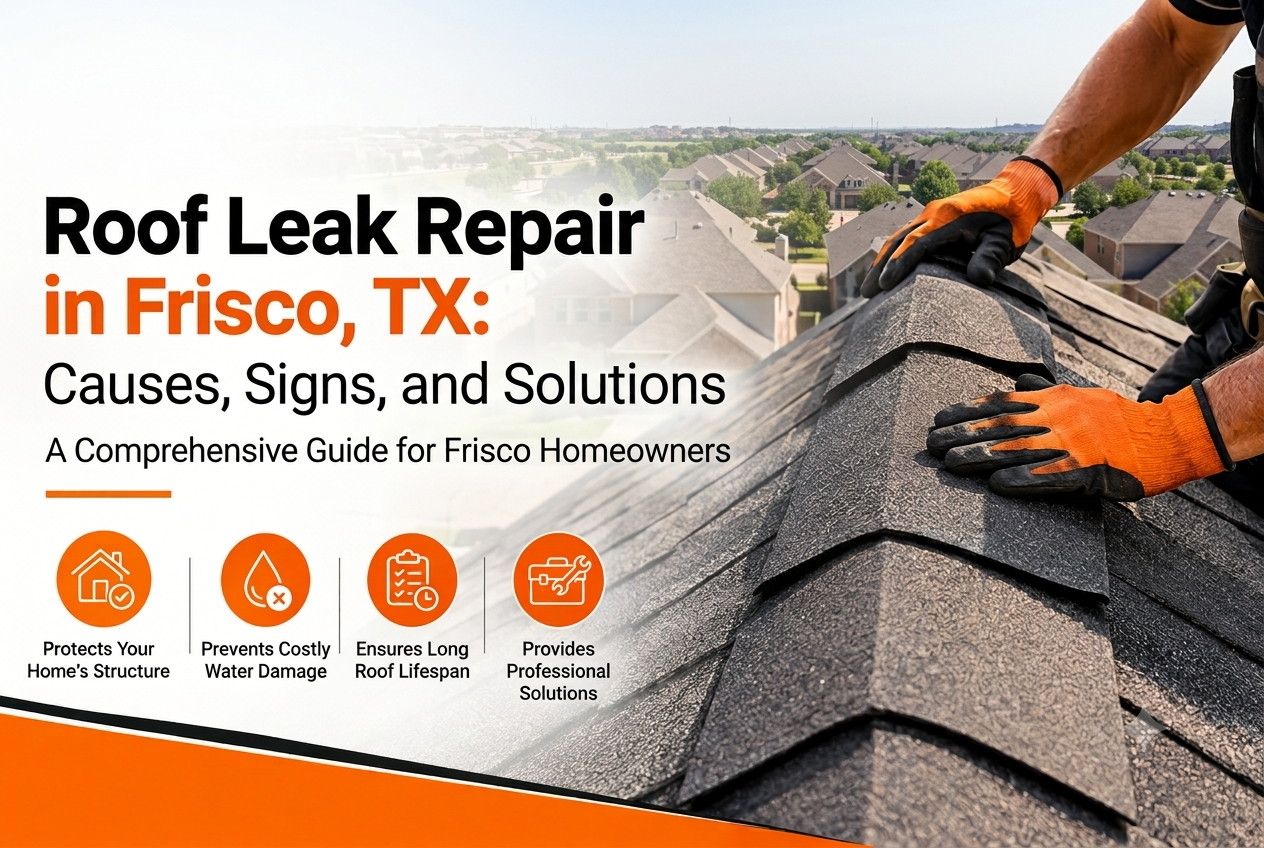 Roof Leak Repair in Frisco, TX: Causes, Signs, and Solutions