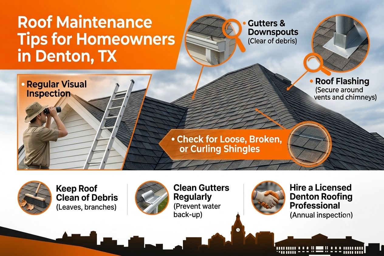 Roof Maintenance Tips for Homeowners in Denton, TX