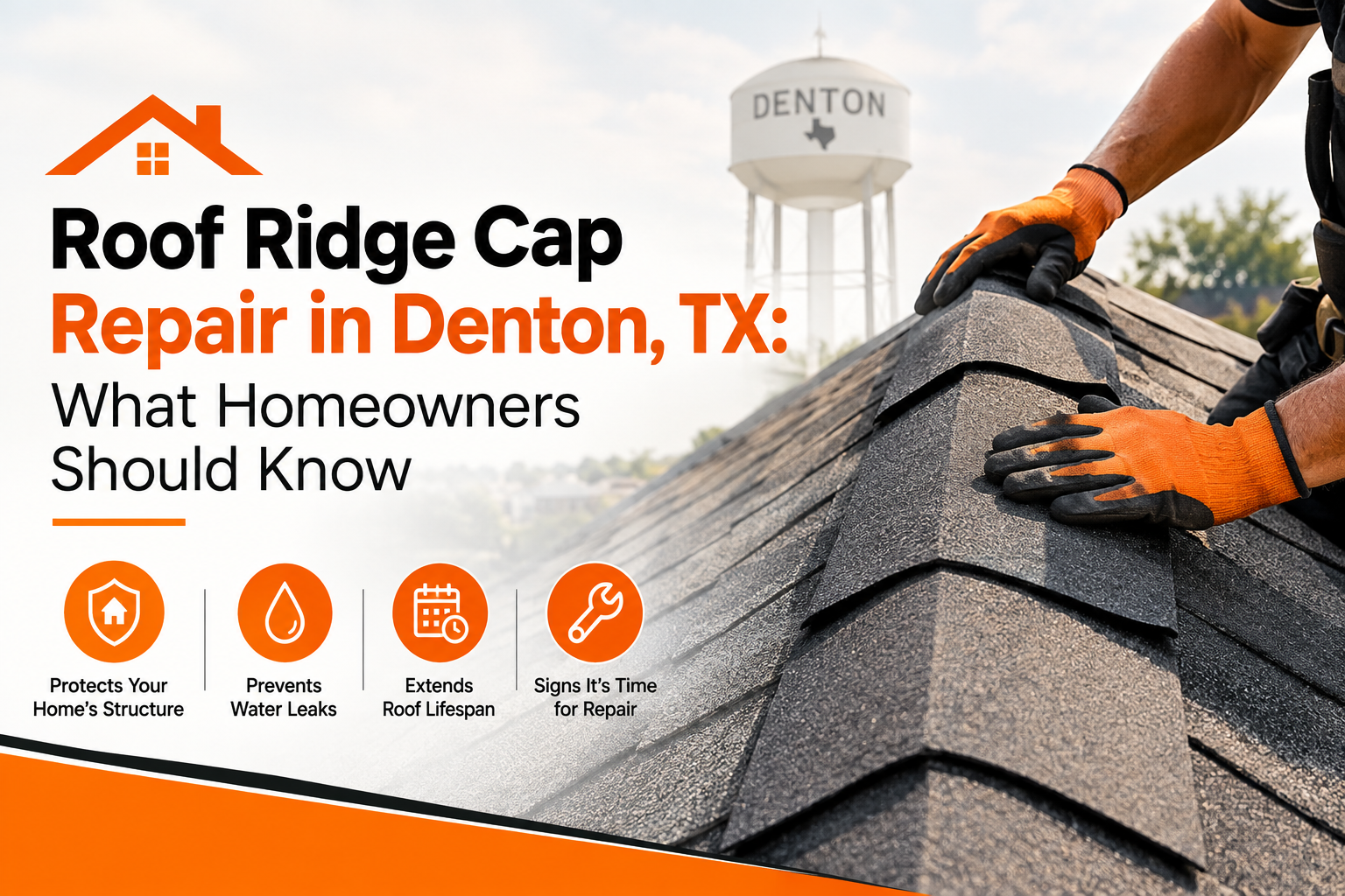 Roof Ridge Cap Repair in Denton, TX: What Homeowners Should Know
