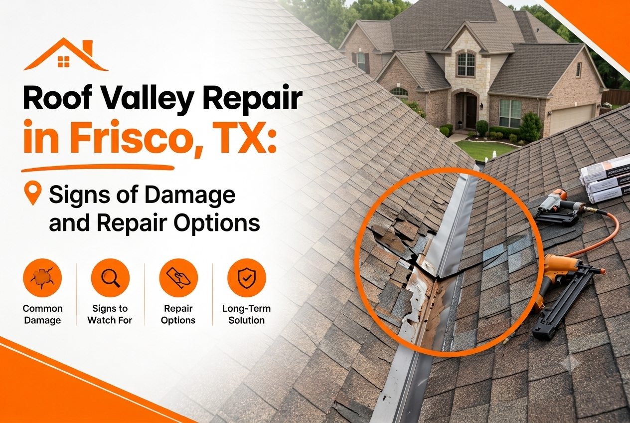 Roof Valley Repair in Frisco, TX: Signs of Damage and Repair Options