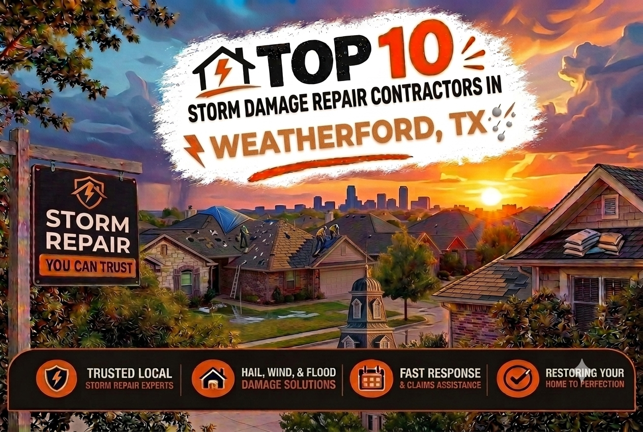 Top 10 Storm Damage Repair Contractors in Weatherford, TX